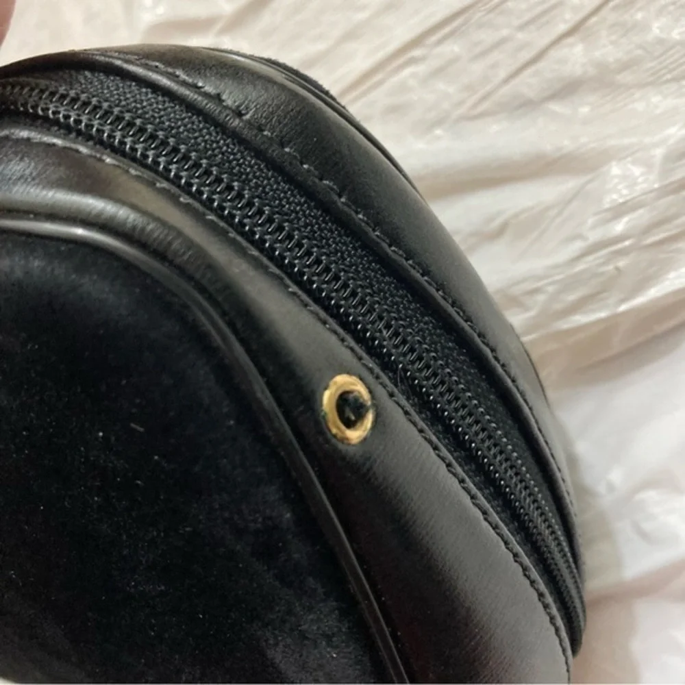 Givenchy vintage black suede leather clutch bag rare